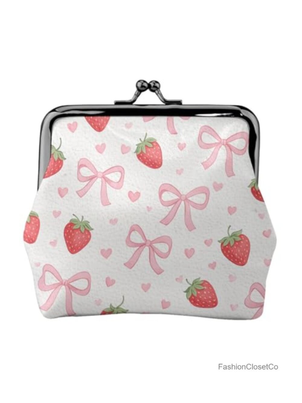 Kiss-lock Coin Purse, Microfiber PU Leather, Small Change Pouch, Cute Tiny